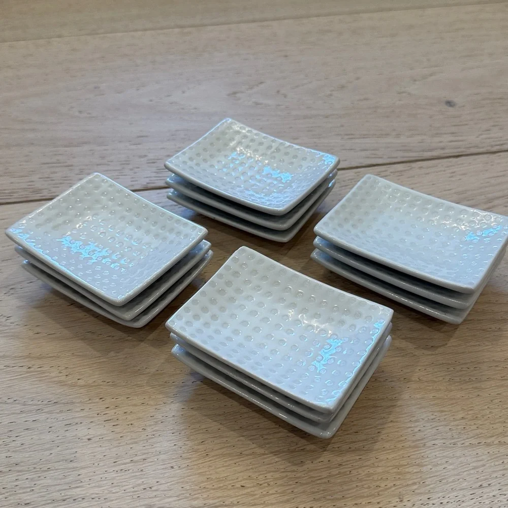 Crate & Barrel Mini Rectangle Dipping Dish | 12 Total